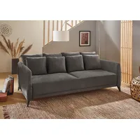 Big-Sofa JOCKENHÖFER GRUPPE "Schenna" Sofas Gr. B/T: 223cm x 115cm, grau (dunkelgrau) verstellb.Armlehnen,Federkernpolsterung,8 Kissen,frei im Raum stellbar