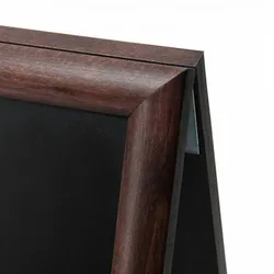 SHOWDOWN Displays Showdown Kundenstopper Kreidetafel Natura - 55x85cm -Holz - Dunkelbraun