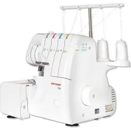 Gritzner - Kayser GRITZNER 788 Overlock Neue Version 2025 mit Fadenabschneider + LED Beleuchtung Black&White Edition mit Fadenschere und Overlockgarn