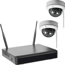 Funk-Video-Überwachung mit Smartrecorder Set D2 - inkl. 2 Kameras WR100 - 1 TB Festplatte