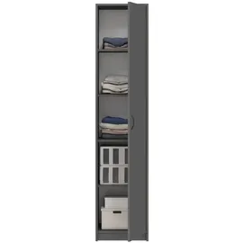 home collective Bücherregal Kleiderschrank 40 x 35 x 180 cm Anthrazit/Grau