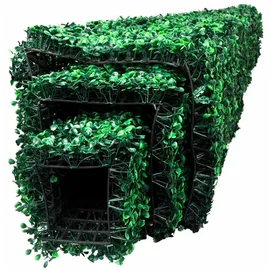 vidaXL Buchsbaum-Set 3 tlg. Künstlich Formschnitt Pyramide