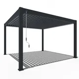 Weide Deluxe Pergola Voll Aliminium 4 x 4 m anthrazit