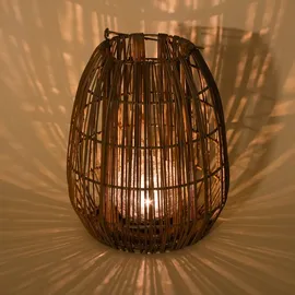 esotec Solarleuchte Rattan 23x28cm inkl. Akku braun