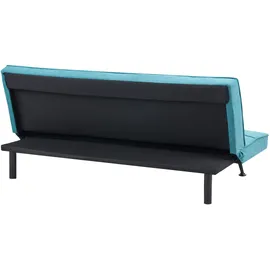 Beliani 3-Sitzer HASLE Stoff Seeblau