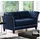 s-style möbel Chesterfield-Sofa 2-Sitzer Fusion Blau Samt