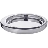 Edzard Serviertablett Alabama, Edelstahl, rund, Rand gehämmert, Durchmesser 38 cm