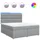 vidaXL Boxspringbett mit Matratze Hellgrau 180x200 cm Stoff