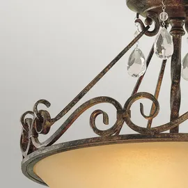 Feiss Chateau 2-flammige Deckenleuchte Mokka-Bronze