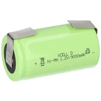 XCell Mono Akku Flattop Ni-MH 1,2V 9000mAh D mit