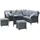 Hti-Living Ecksofa mit Tisch und Hocker Loungemöbel blau/grau