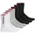 FC Barcelona Socken, 7er Pack - Tennis Socks, Schriftzug-Logo, Baumwollmischung, einfarbig, Schwarz/Grau/Weiß 27-30