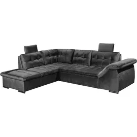 ed exciting design Ecksofa »Estrella L-Form«, mit Bettfunktion, Bettkasten, Armteilverstellung & Kopfstützen