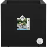 Elho Vivo Next 40 cm x 40 cm x 40 cm Living Black mit Rollen