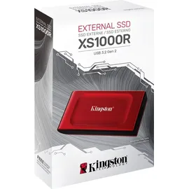 Kingston XS1000 Portable SSD rot, 2TB, USB-C 3.1 (SXS1000R/2000G)