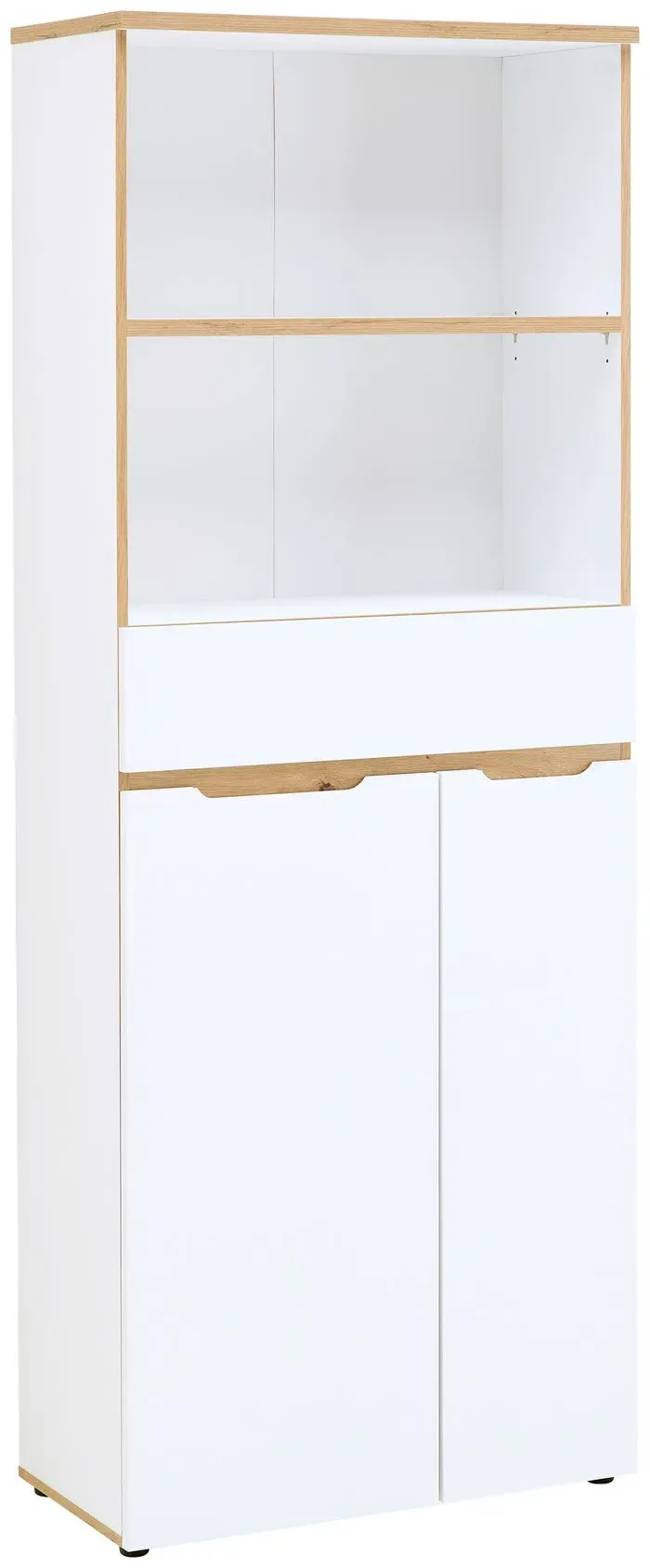 Innostyle Büroschrank Memphis Dekor Weiß, Braun Weiß / Eiche