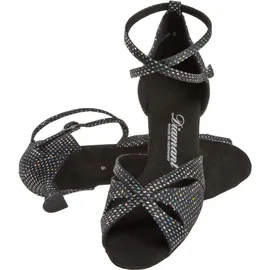 Diamant Damen Tanzschuhe, Damen Tanzschuhe Standard & Latein, Schwarz (schwarz-silber), 36 2/3 EU (4 UK)