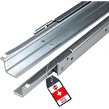 Gedotec Schubkastenauszug Schwerlast Rollenführung Teilauszug 450 mm Schubladen-Schiene aufliegende Montage | FR206 | Tragkraft 100 kg | Stahl verzinkt | 1 Paar - Schwerlastauszüge für Küchenschränke