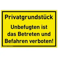 König Werbeanlagen Schild Privatgrundstück | 30 x 20 cm