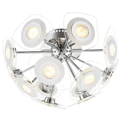 Design 31,2 Watt LED Decken Lampe Leuchte Chrom Glas Licht Globo 40710-13D