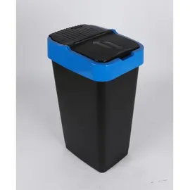 Heidrun EUROPL Schwingdeckeleimer 60 l Schwarz