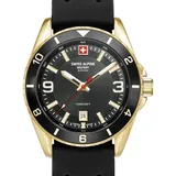 Swiss Alpine Military 7034.1817 Herrenuhr Sierra gold schwarz 42mm 10ATM