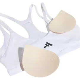 adidas Optime Workout Strappy Light Support Bra White M