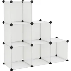 vidaXL Regalsystem mit 6 Würfeln Transparent PP