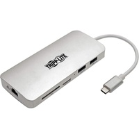 Tripp Lite U442-DOCK11-S USB-C Dock - 4K HDMI, USB 3.x (5Gbps), USB-A/C Hub, GbE, Speicherkarte, 60W PD Charging