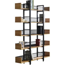 Möbilia Raumteilerregal 120 x 30 x 180 cm Schwarz