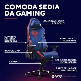 Trust Ruya Pro Gamingstuhl Blau/Rot