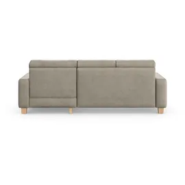 Home Affaire Ecksofa HOME AFFAIRE "Summer L-Form", grau (steel), B:249cm H:91cm T:164cm, 95% Polyester, 5% Polyamid, Sofas, Ecksofa, mit Recamiere, mit oder ohne Bettfunktion und Bettkasten, Cord-Bezug
