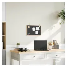 vidaXL Kreidetafel mit massivem Kiefernholzrahmen Schwarz 40x30 cm