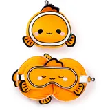 Puckator Reisekissen mit Relaxeazzz-Maske – Finley der Clownfisch