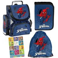 PASO Schulranzen 3-tlg. mehrfarbig Spiderman