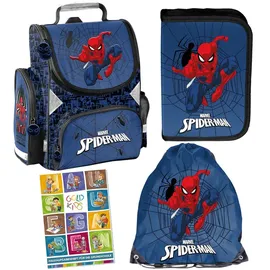 PASO Schulranzen 3-tlg. mehrfarbig Spiderman