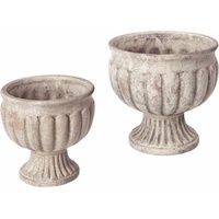 I.GE.A. Dekoschale »Antik-Keramikschale«, (Set, 2), grau