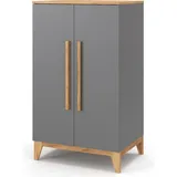 VitaliSpa Kinderkleiderschrank Malia 70 x 120 x 53 cm Eiche grau
