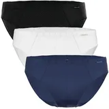 Ammann Slip Cotton & More Mini Slip 3er Pack Weiß / Dunkelblau / Schwarz XL
