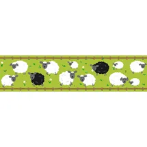 A.S. Création Bordüre Sheep Family 16 cm 5 m Grün/Schwarz 403733