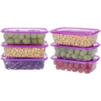 EASYLOCK Frischhaltedosen Mit Deckel, 600ML*6, Meal Prep Boxen Mikrowellengeeignet, Aufschnittboxen für Kühlschrank, Gefrierdosen Klein, Tiefkühldosen, Leichtgewicht Essensbox, Brotdose Kinder