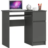 akord furniture factory AKORD PIKSEL rechts Graphitgrau Schublade und 3 Ablagen B90 x H77 x T50 cm - Dunkelgrau