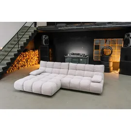 KAWOLA Ecksofa VIVIEN silber Cord