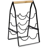 Zeller Weinregal 22 x 23 x 37,5 cm Schwarz