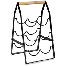Zeller Weinregal 22 x 23 x 37,5 cm Schwarz