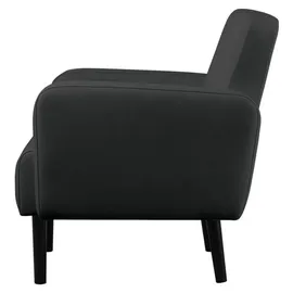 MEET Sessel LISBOA Kunstleder 71 x 83 x 55 cm Schwarz