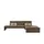 KOINOR Eckcouch Leder 3-Sitzer Braun