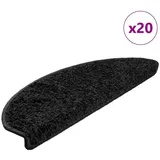 vidaXL Stufenmatten 20 Stk. Schwarz 65x21x4 cm