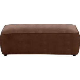 W.Schillig Hocker around-the-block Leder 120 x 39 x 60 cm Braun