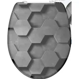 WC-Sitz Deckel Brille Toiletten Klodeckel Softclose Schnellverschluss Sechsecke